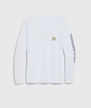 Vineyard Vines New Year's Eve Foil Disco Ball Whale Long-Sleeve Tee Nautical Navy Discount