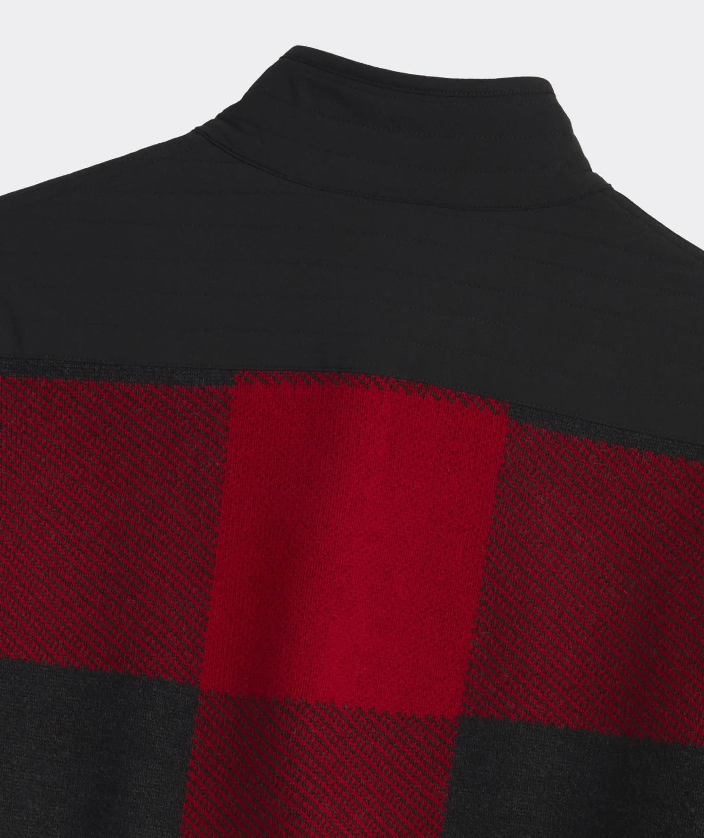 Vineyard Vines On-The-Go Buffalo Check Quarter-Snap Mockneck Sweater Red Velvet Online