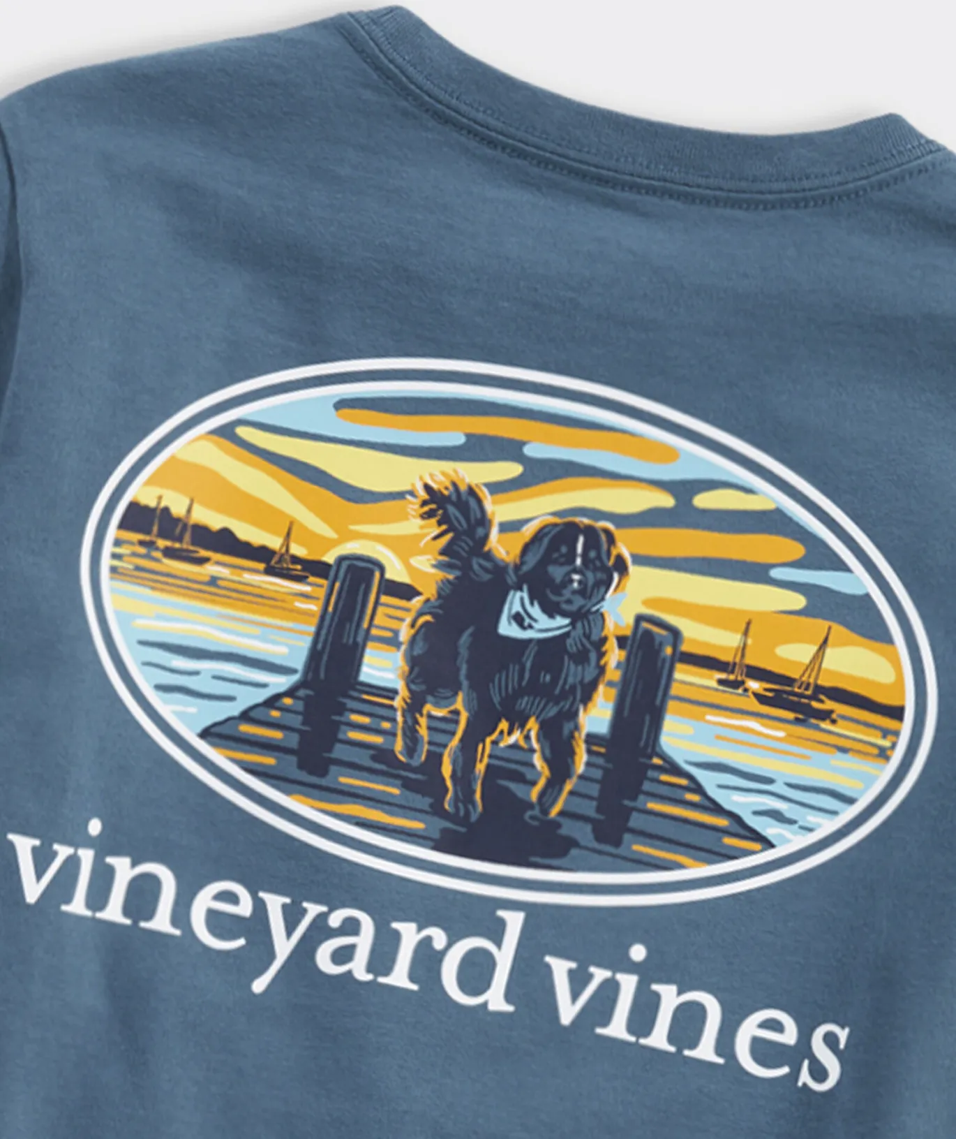 Vineyard Vines On-The-Go Nylon Striped Shirt Blue Bay New