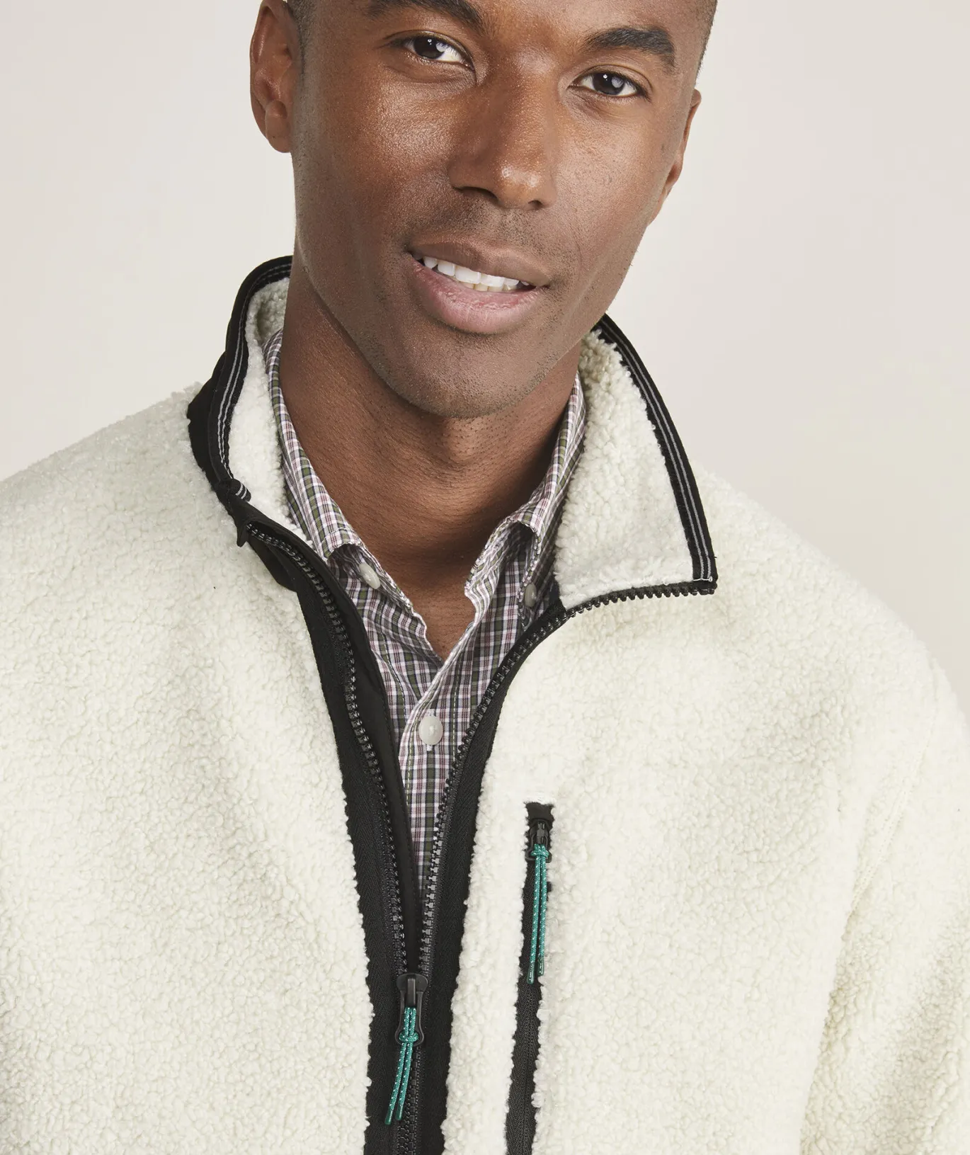 Vineyard Vines On-The-Go Sherpa Full-Zip Jacket Stone Discount