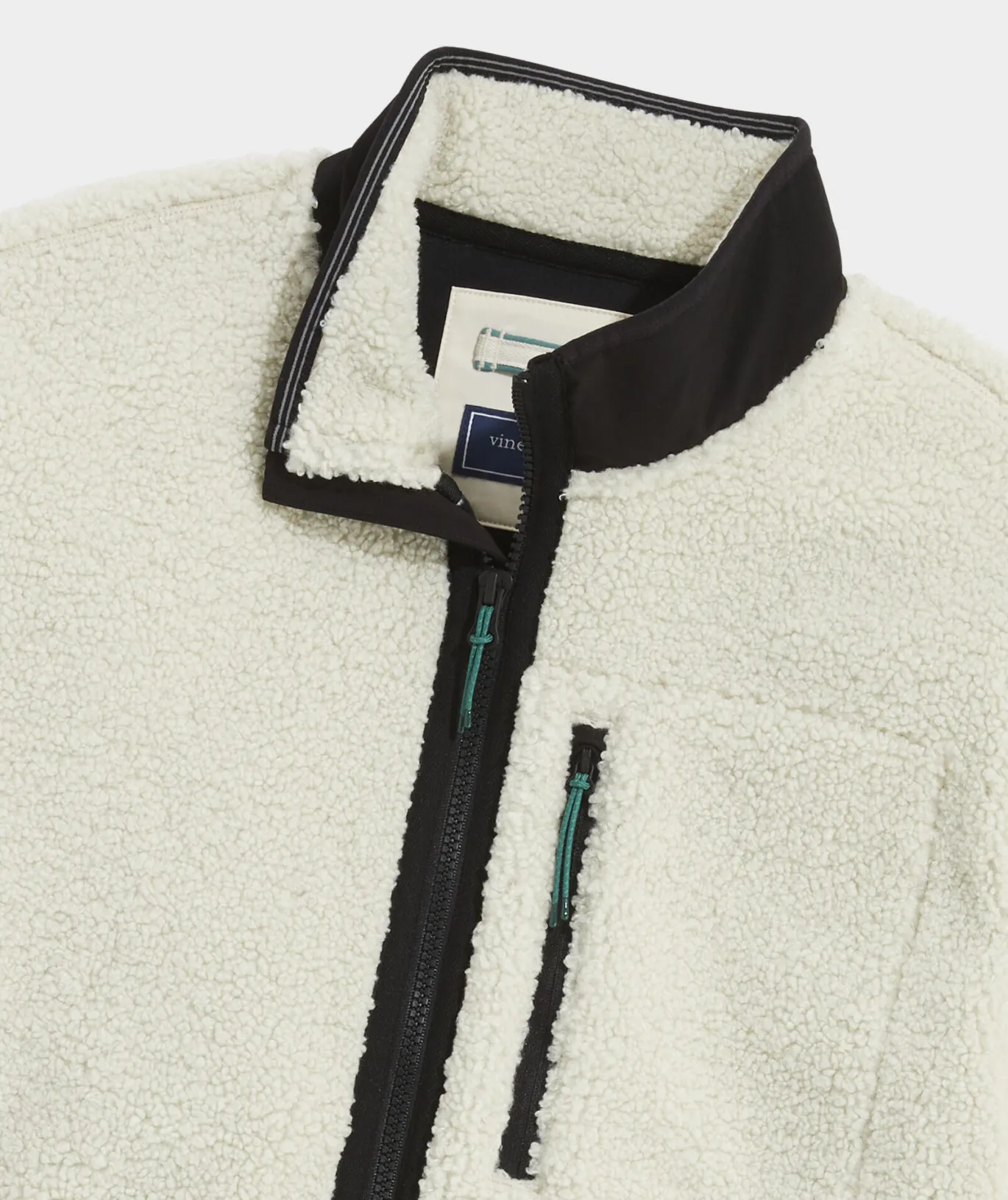 Vineyard Vines On-The-Go Sherpa Full-Zip Jacket Stone Discount