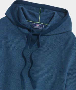 Vineyard Vines On-The-Go Wool Hoodie Mallard Blue New