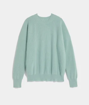 Vineyard Vines Oversized Ribbed Luxe Crewneck Sweater Mint Sprig Flash Sale