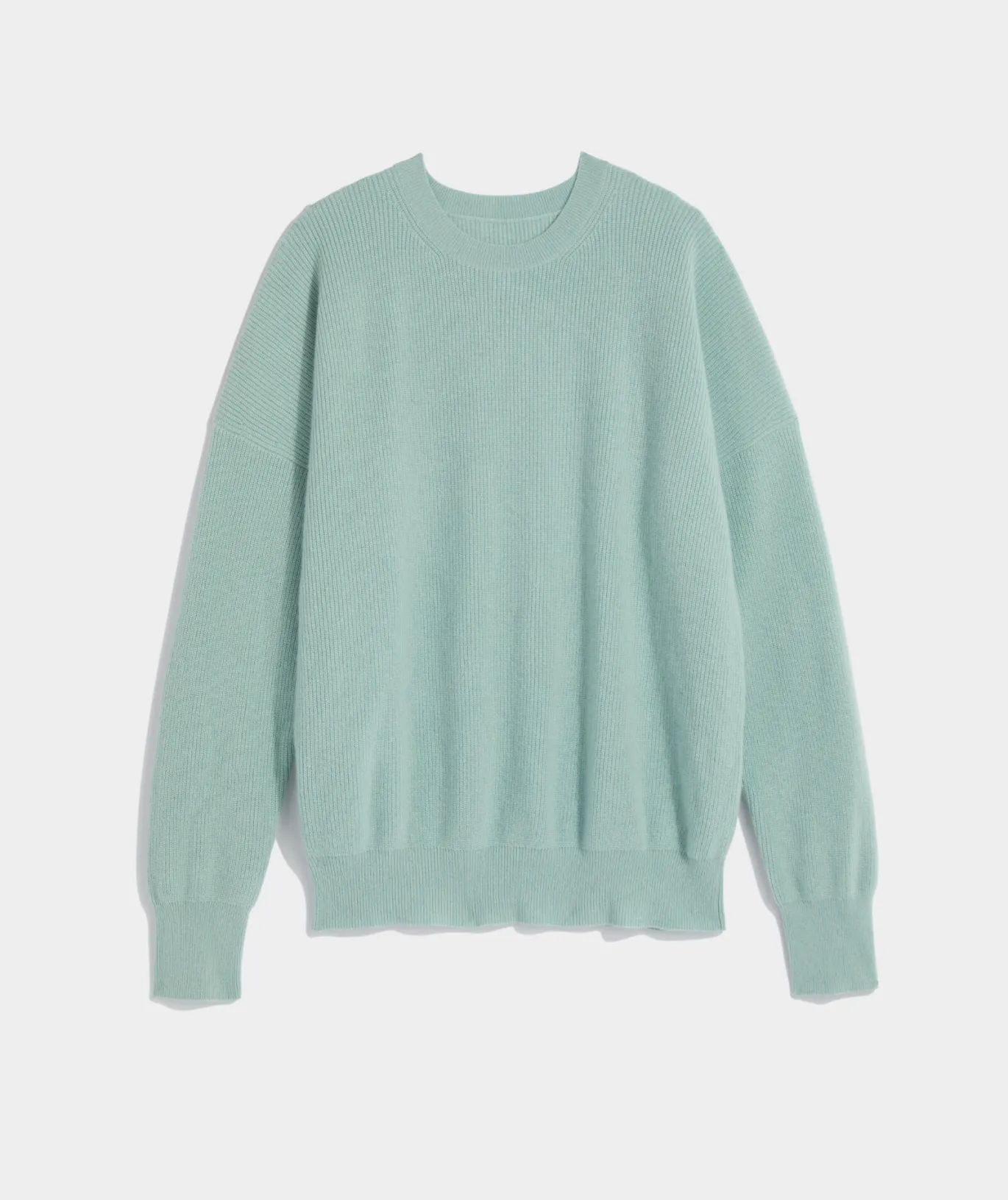 Vineyard Vines Oversized Ribbed Luxe Crewneck Sweater Mint Sprig Flash Sale
