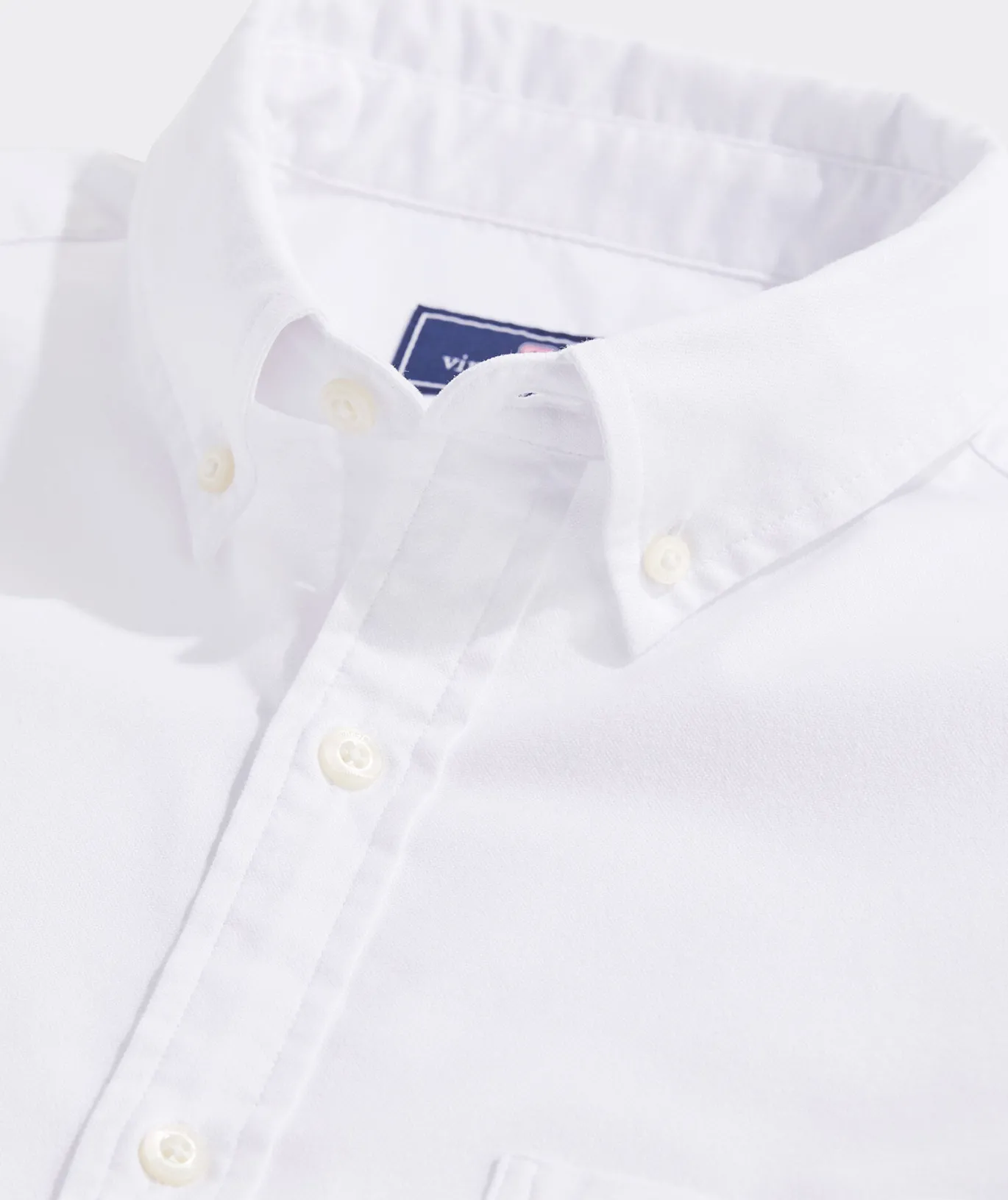 Vineyard Vines Oxford Solid Shirt White Cap Best Sale