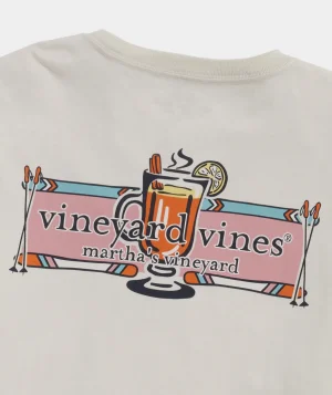 Vineyard Vines Painted Hot Toddy Logo Box Long-Sleeve Tee White Cap Grey Store