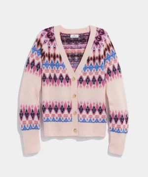 Vineyard Vines Patchwork Fair Isle Mockneck Sweater Marshmallow Flash Sale
