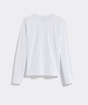 Vineyard Vines Pima Cotton Long-Sleeve Crewneck Tee Jet Black Flash Sale