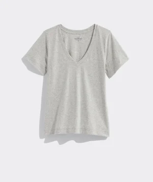Vineyard Vines Pima Cotton V-Neck Tee Jet Black Shop