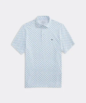 Vineyard Vines Printed Sankaty Polo Overboard All Wht Discount