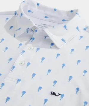 Vineyard Vines Printed Sankaty Polo Tennis Polo White Fashion