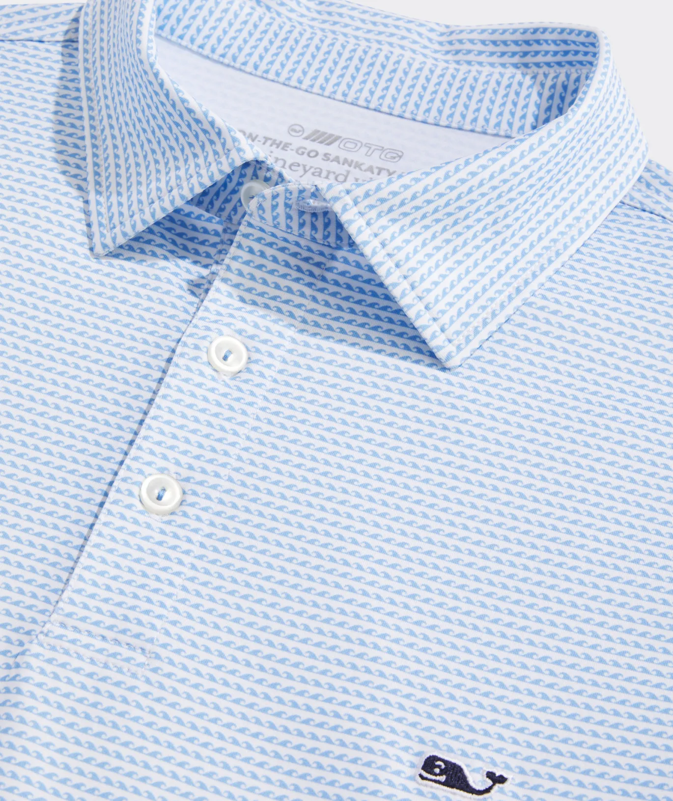 Vineyard Vines Printed Sankaty Polo Micro Waves Oc Brz Hot