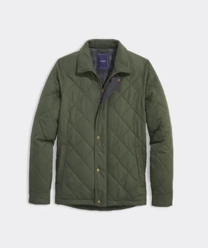 Vineyard Vines Quilted Dorset Jacket Forest Olive Cheap