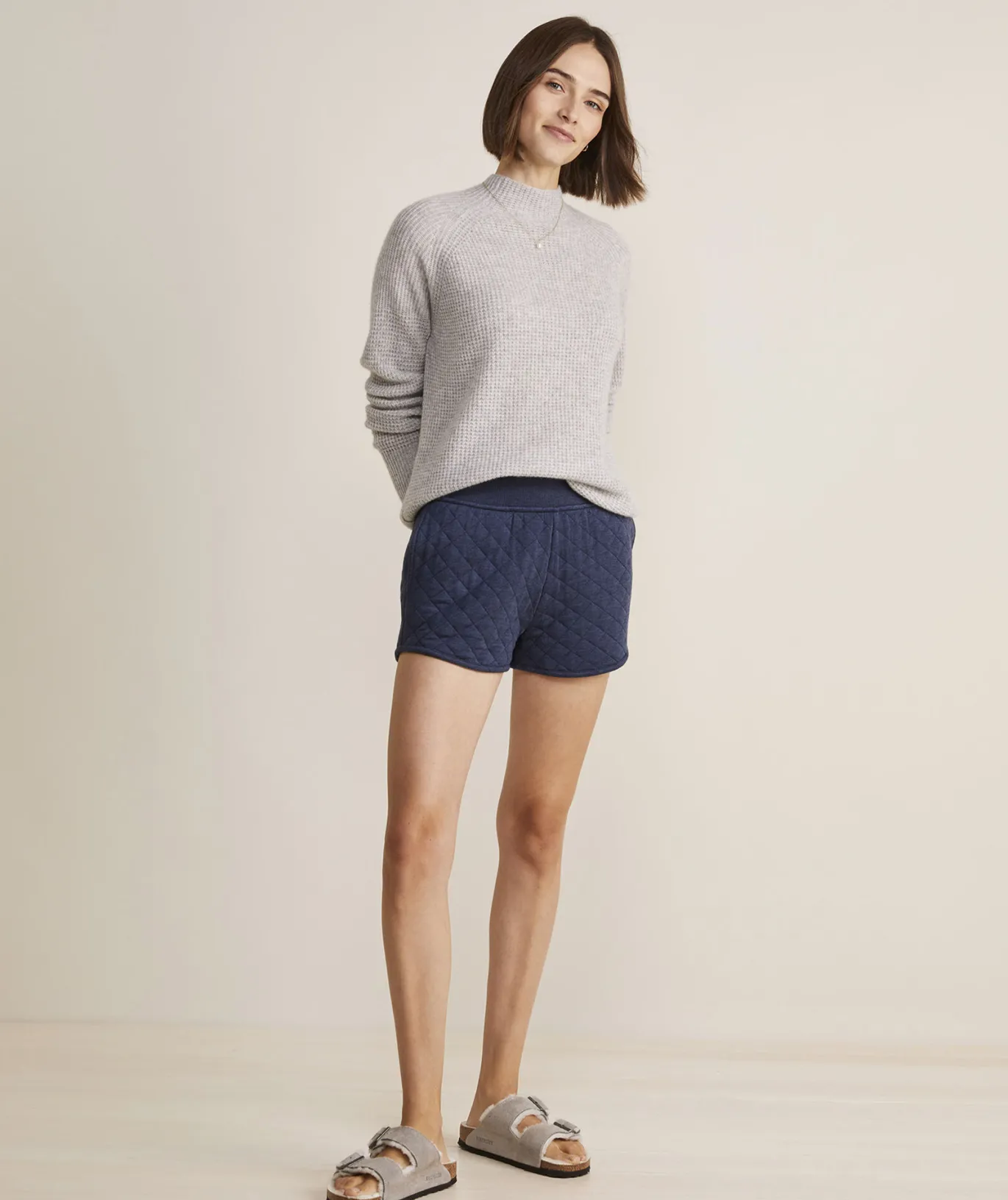 Vineyard Vines Ribbed Luxe Sweater Shorts Marshmallow New