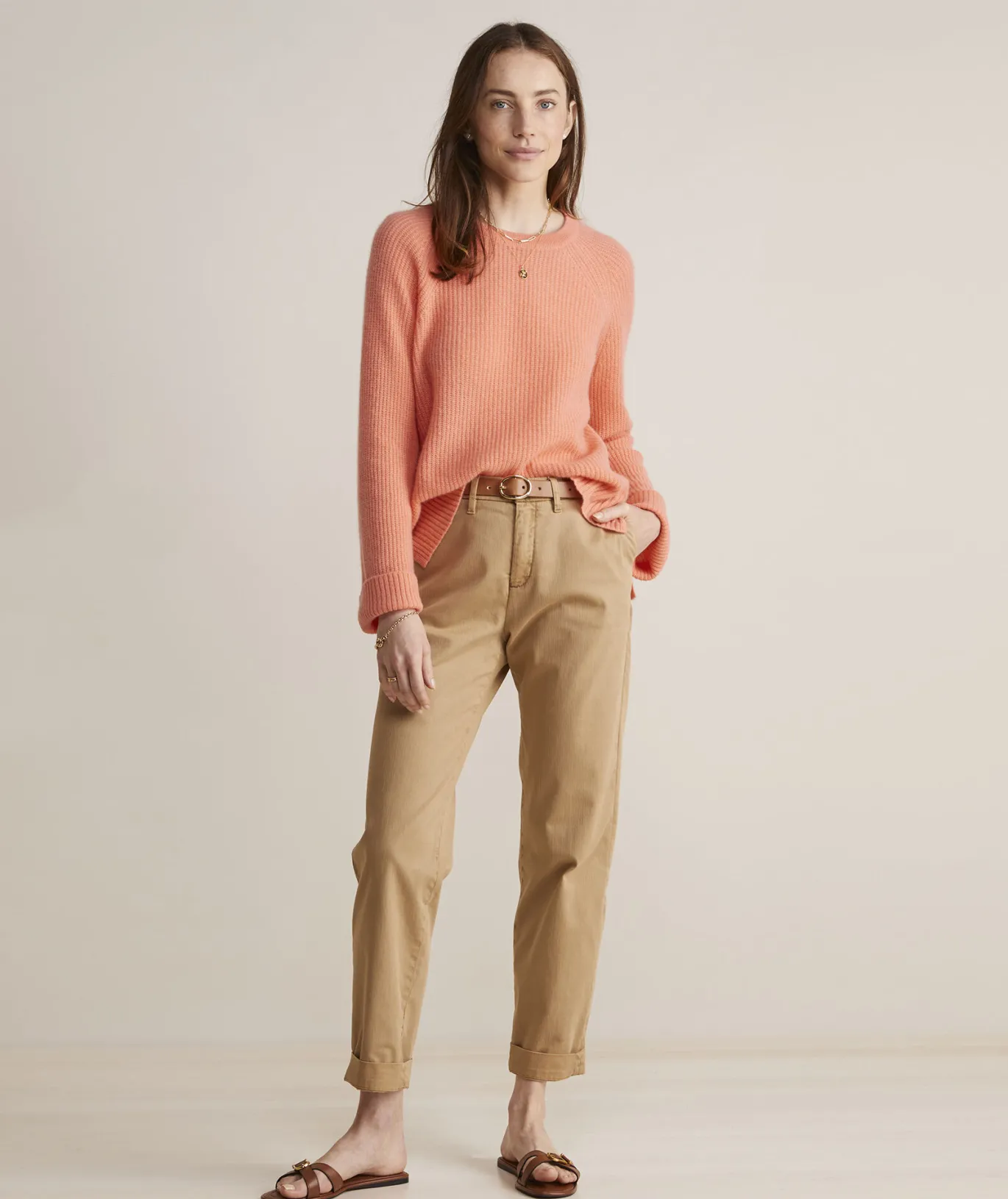 Vineyard Vines Seaspun Cashmere Ribbed Crewneck Sweater Marshmallow Best