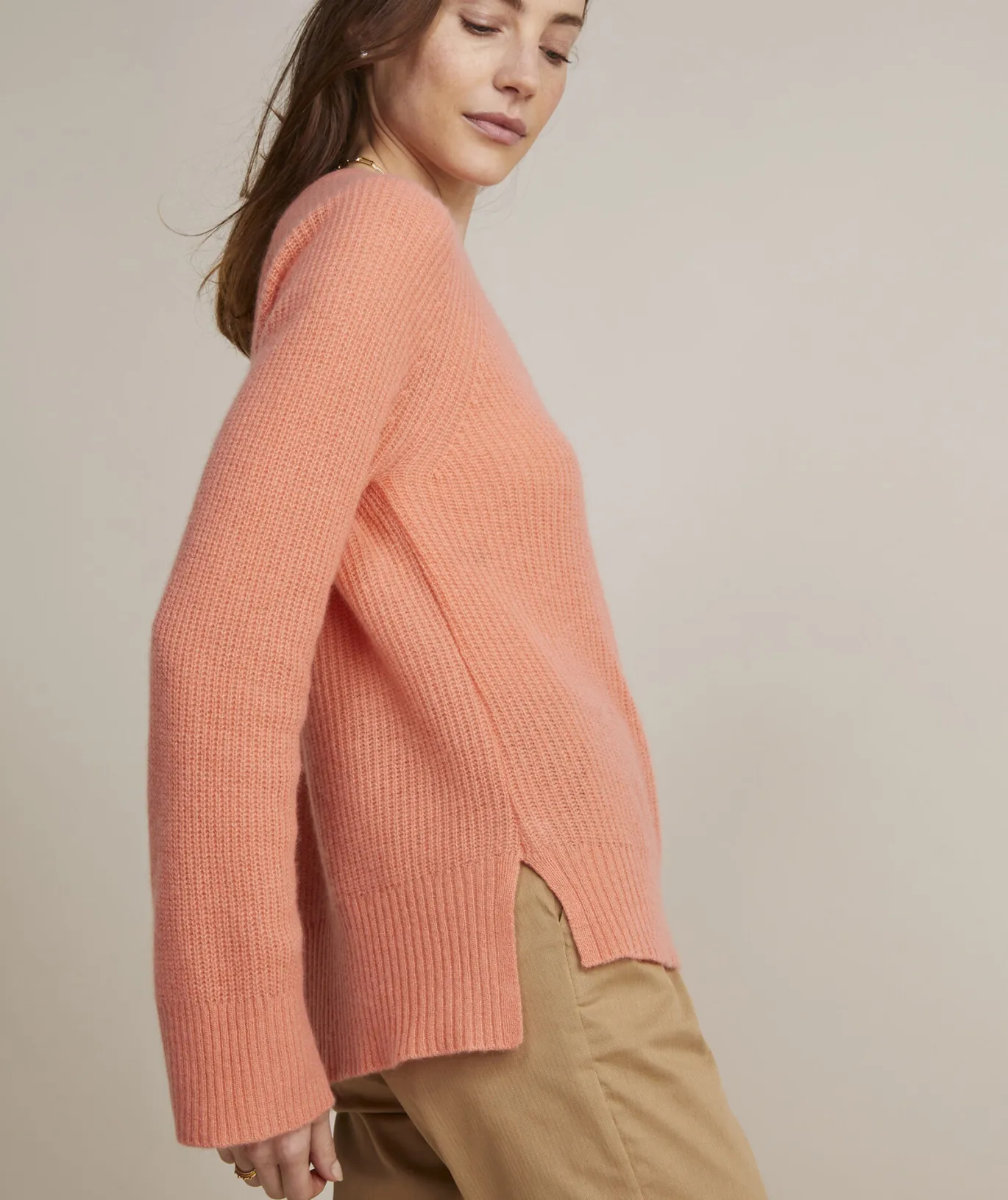 Vineyard Vines Seaspun Cashmere Ribbed Crewneck Sweater Marshmallow Best