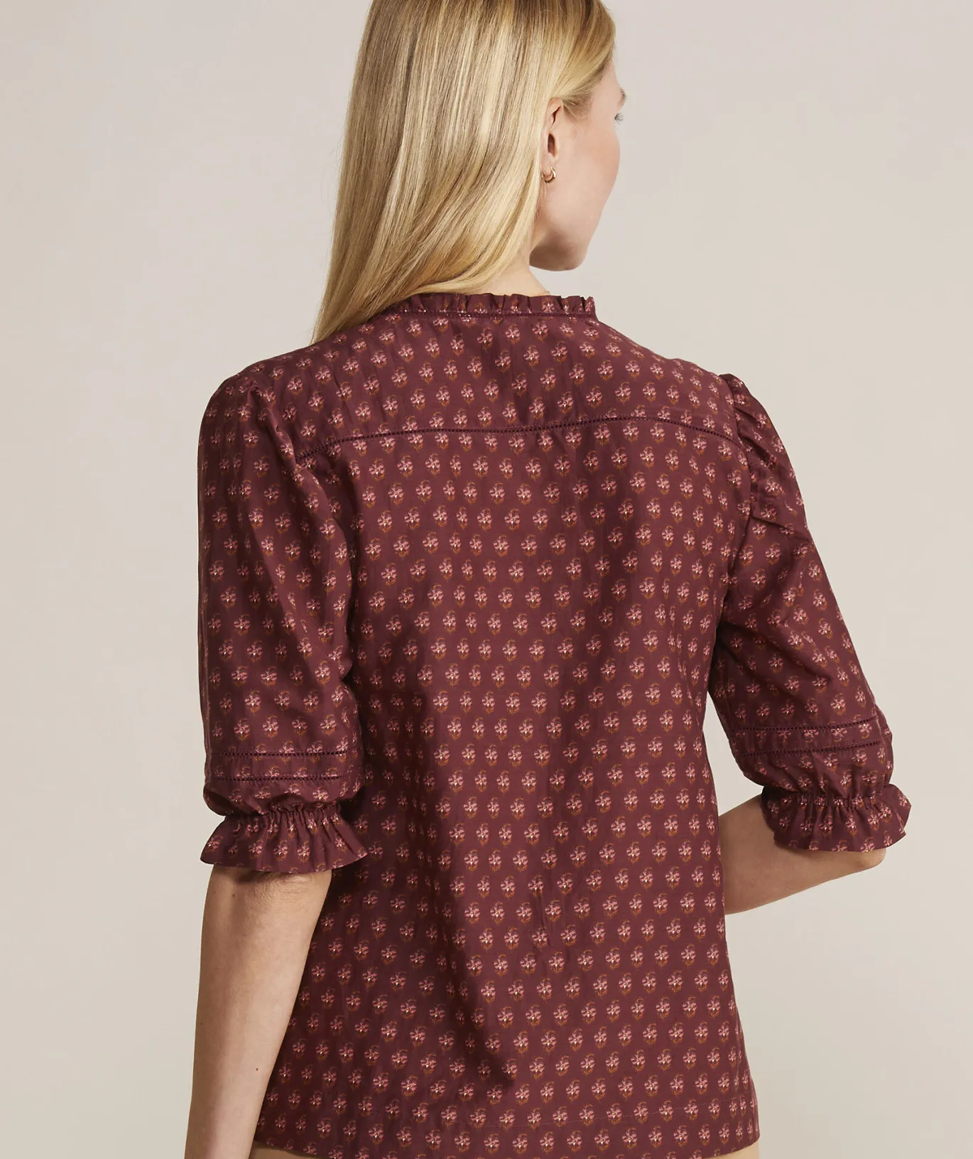 Vineyard Vines Sequin Check Top Sequin Gingham-Navy Sale