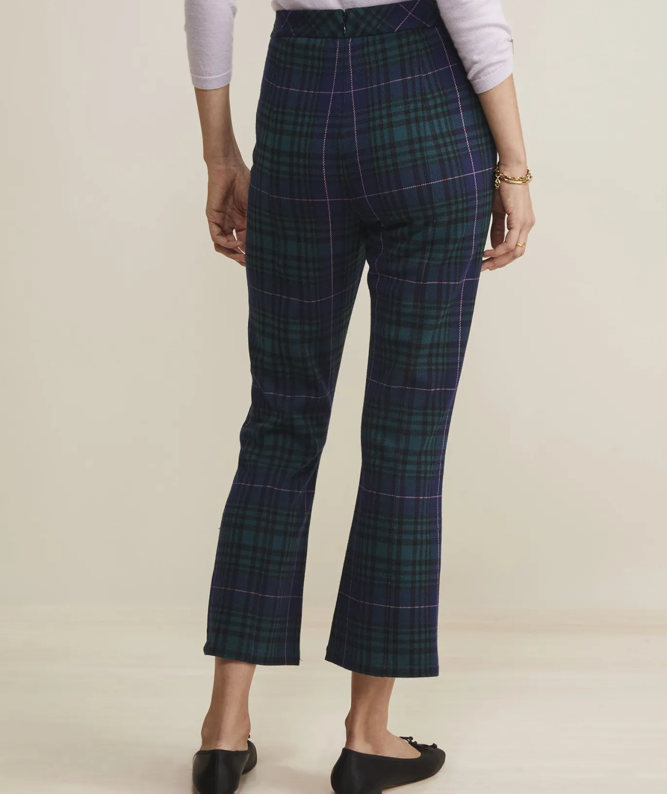 Vineyard Vines Sequin Check Trouser Sequin Gingham-Navy Flash Sale
