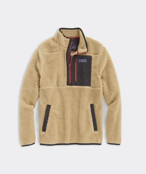 Vineyard Vines Sherpa SuperShep™ Quarter-Zip Officer Khaki Online