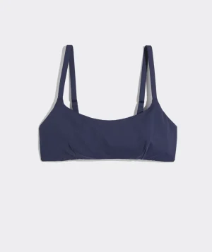 Vineyard Vines Square Neck Bikini Top Multi Chappy - Navy Clearance