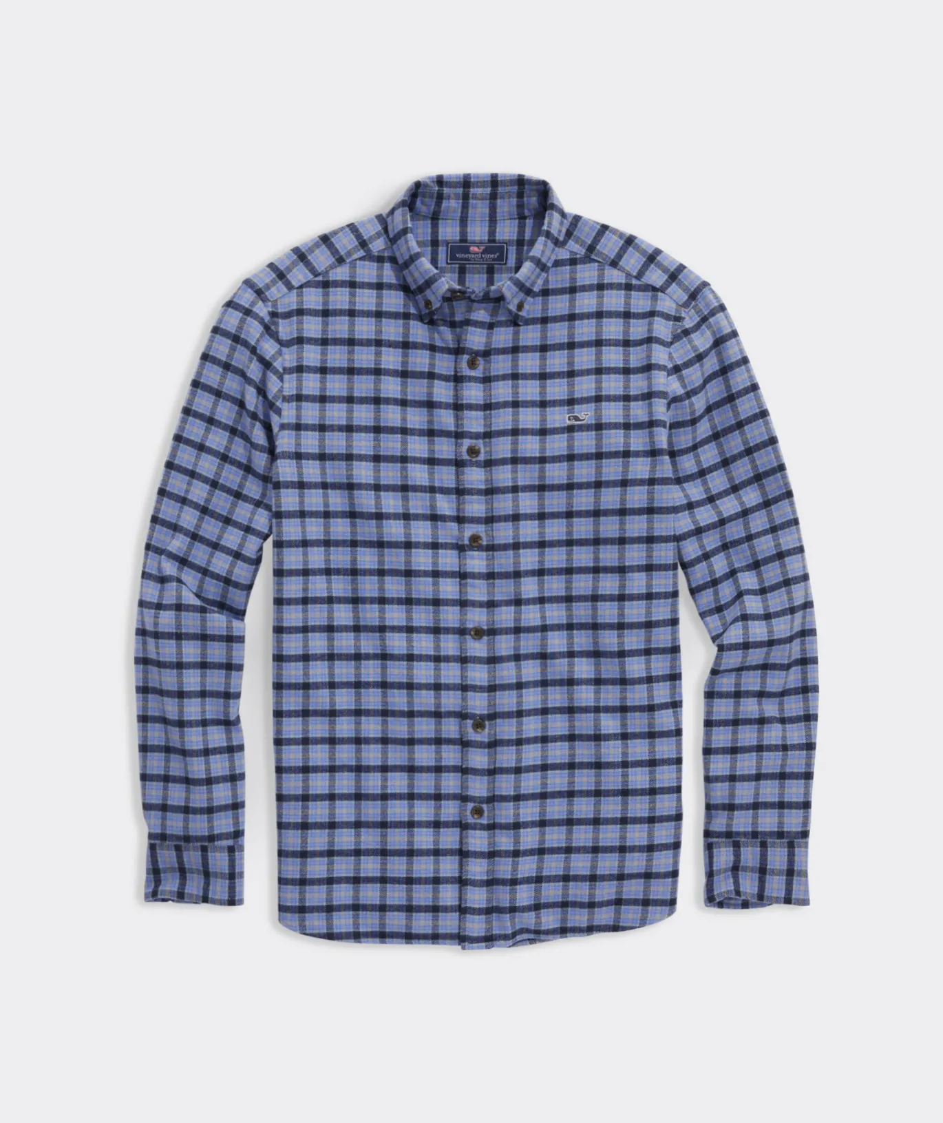 Vineyard Vines Stretch Flannel Check Shirt Chk Nautical Navy Clearance