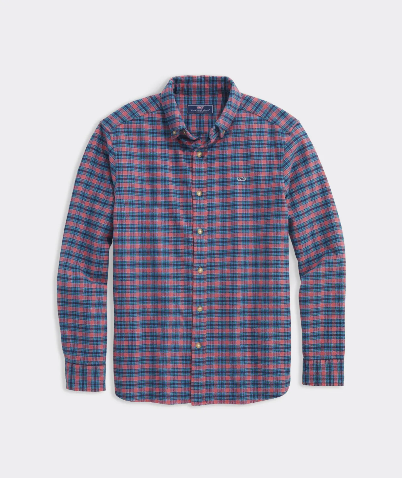 Vineyard Vines Stretch Flannel Check Shirt Chk Sailors Red Cheap