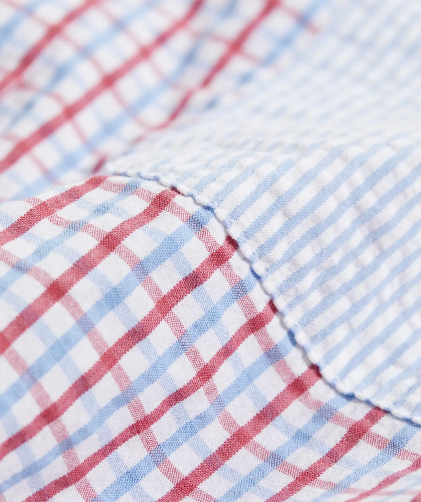 Vineyard Vines Stretch Seersucker Mixed Shirt Sailors Red Flash Sale