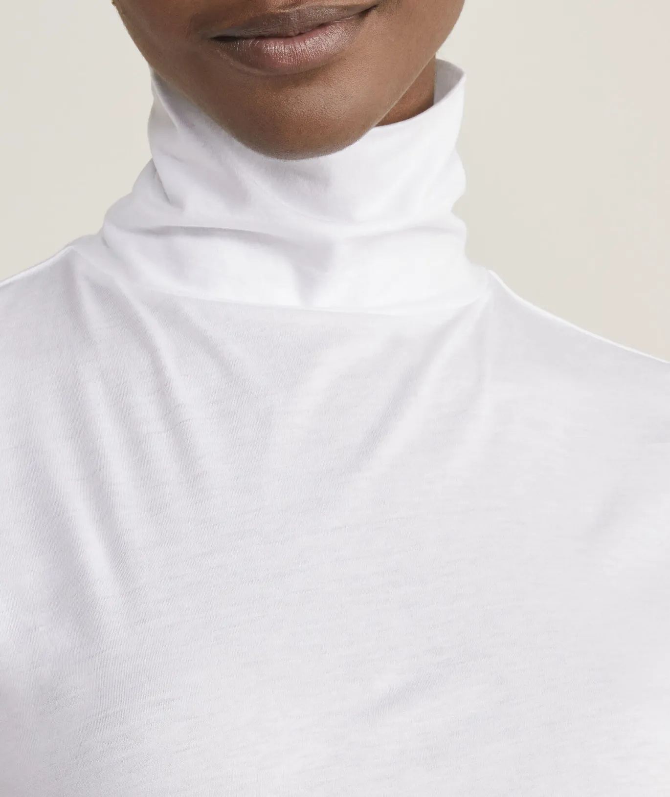 Vineyard Vines Striped Pima Cotton Turtleneck Stripe- Marsh/Almond New