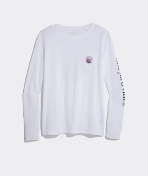 Vineyard Vines Striped Embroidered Tee FD Stripe - White Fashion