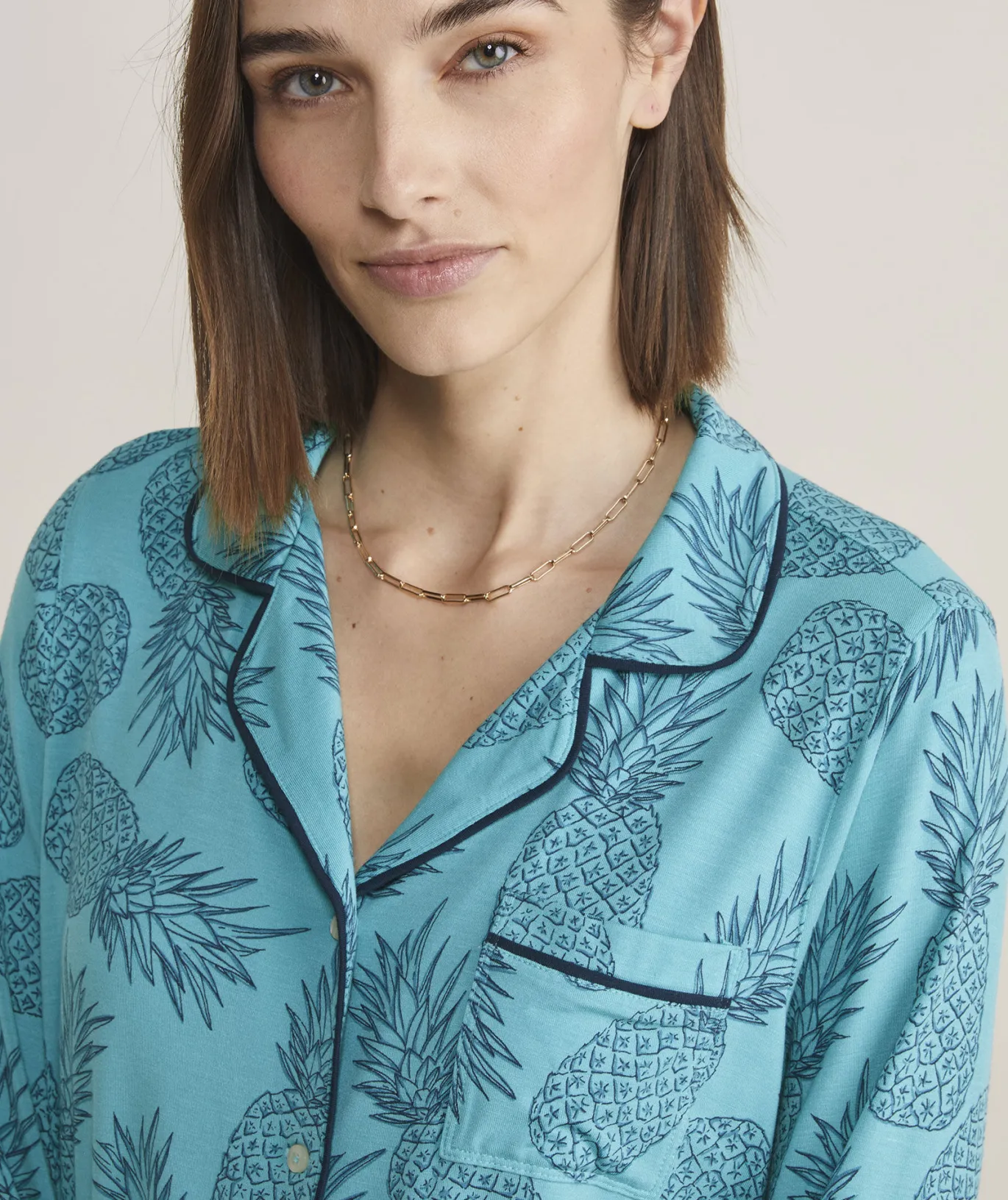 Vineyard Vines Super-Soft Printed Knit Pajama Set Pineapple-Marsh Cheap