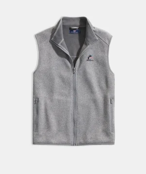 Vineyard Vines Texas Rangers Mountain Sweater Fleece Vest Grey Heather Cheap