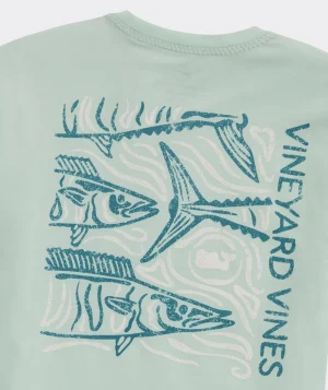 Vineyard Vines Textured Wahoo Long-Sleeve Dunes Tee Mist Green Hthr Hot