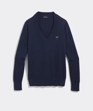 Vineyard Vines Tissue Cashmere Turtleneck Sweater Nautical Navy Outlet