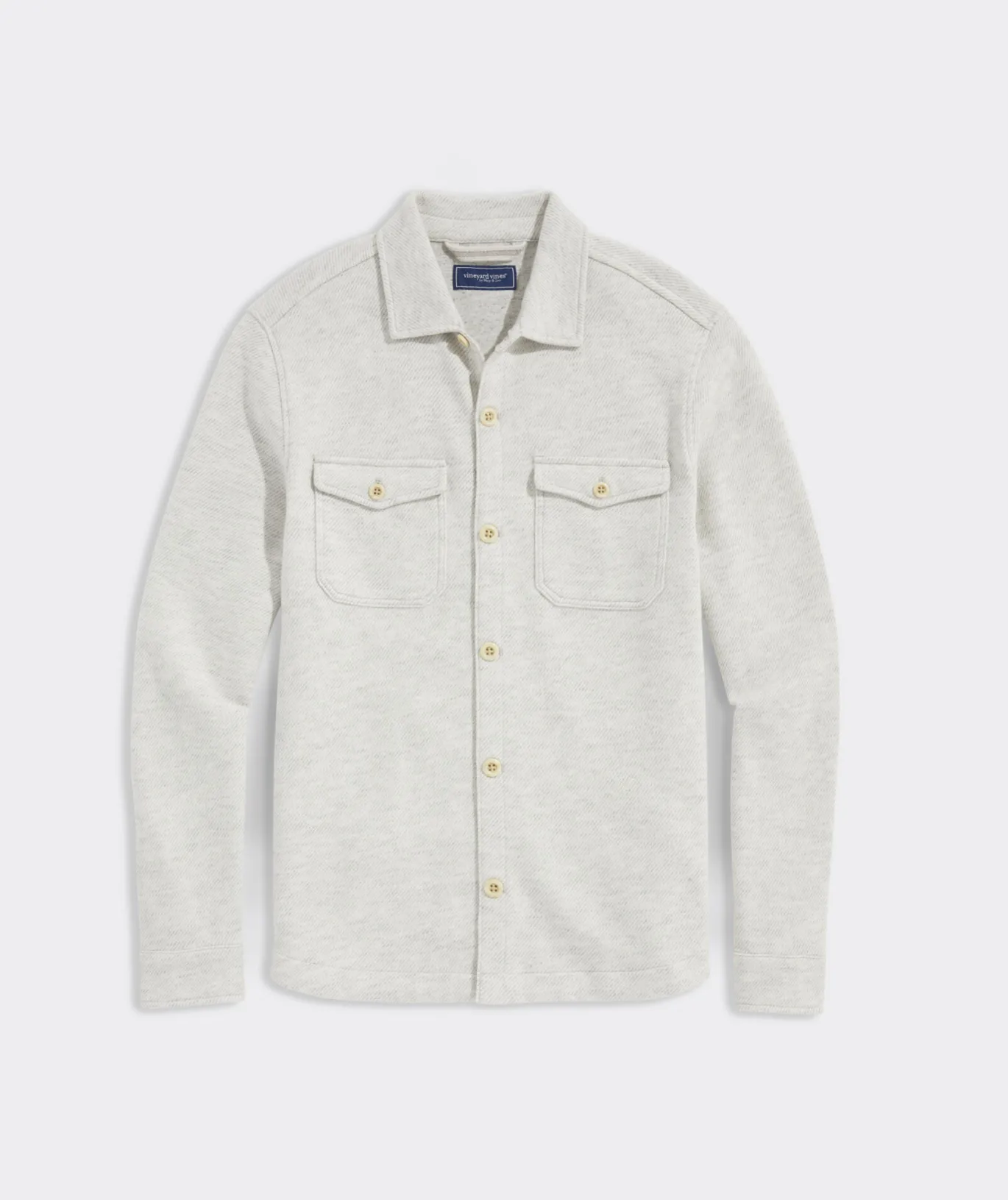 Vineyard Vines Twill Wool Shirt Jacket Marshmallow Outlet