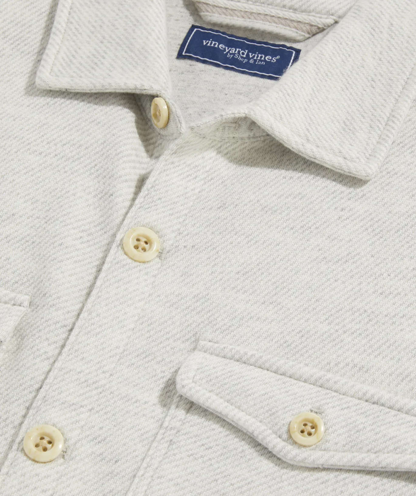Vineyard Vines Twill Wool Shirt Jacket Marshmallow Outlet