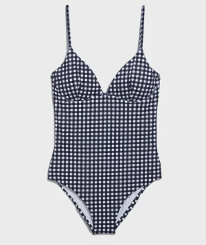 Vineyard Vines Underwire One-Piece Nautical Navy Cheap