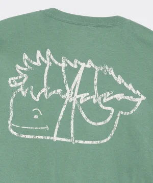 Vineyard Vines Vintage Tree Whale Long-Sleeve Pocket Tee Starboard Green Hot