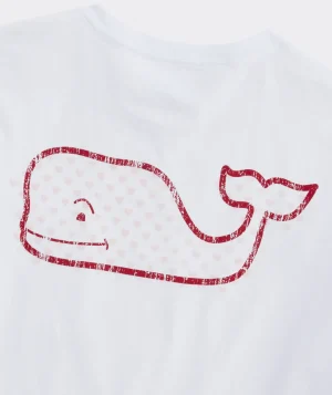 Vineyard Vines Vintage Whale Hearts Long-Sleeve Pocket Tee White Cap Discount