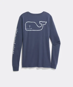 Vineyard Vines Vintage Whale Long-Sleeve Tee White Cap Outlet