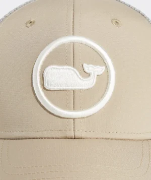 Vineyard Vines Whale Dot Performance Trucker Hat Khaki Shop