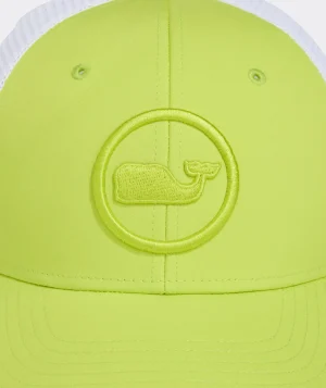 Vineyard Vines Whale Dot Performance Trucker Hat Wild Lime Outlet