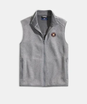 Vineyard Vines Women's Minnesota Vikings Mountain Sweater Fleece Vest Marshmallow Discount